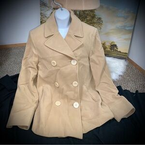 🩸PRICE DROP 🐪Camel Colored Women's Peacoat size Medium